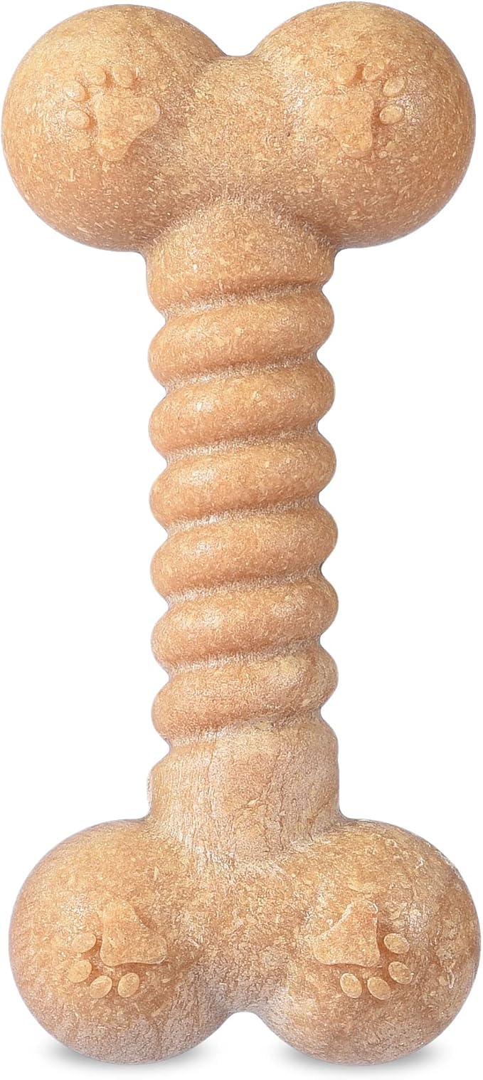 Arm & Hammer for Pets Barkies Classic Bone Compressed Wood Collection, 5 Inch Peanut Butter Flavored Chew Toy for Dogs, Faux Stick, Splinter-Free, Safer Alternative for Small Dogs