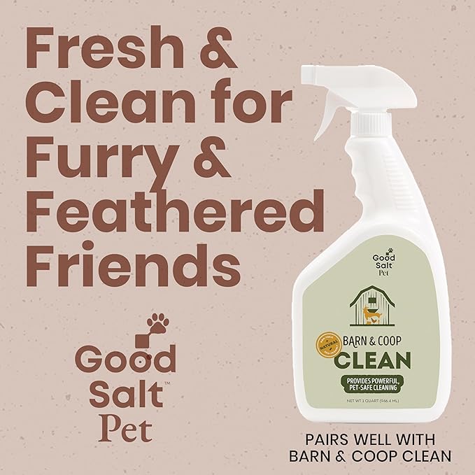 Good Salt Pet Barn & Coop Guard, Natural Animal-Friendly Scent Control Spray, Freshens Living Space and Bedding, 32 Ounce Bottle, 2 Pack