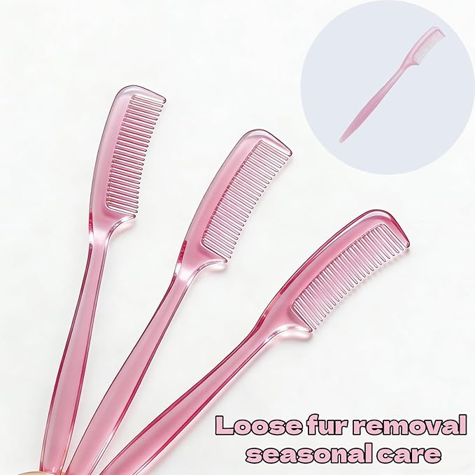 5Pcs Hamster Combs Gentle Guinea Pig Rabbit Small Animal Groomer Mini Comb Bulk for Pet Grooming and Shedding Management