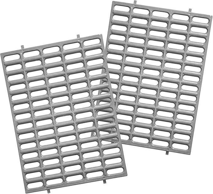 Premium Rabbit Cage Mats (Gray, 2 Pack) | Heavy Duty ABS Wire Floor Protectors | Prevent Sore Hocks & Feet for Bunnies | 15x10 in Floor Mat | Chew Resistant, Dishwasher Safe