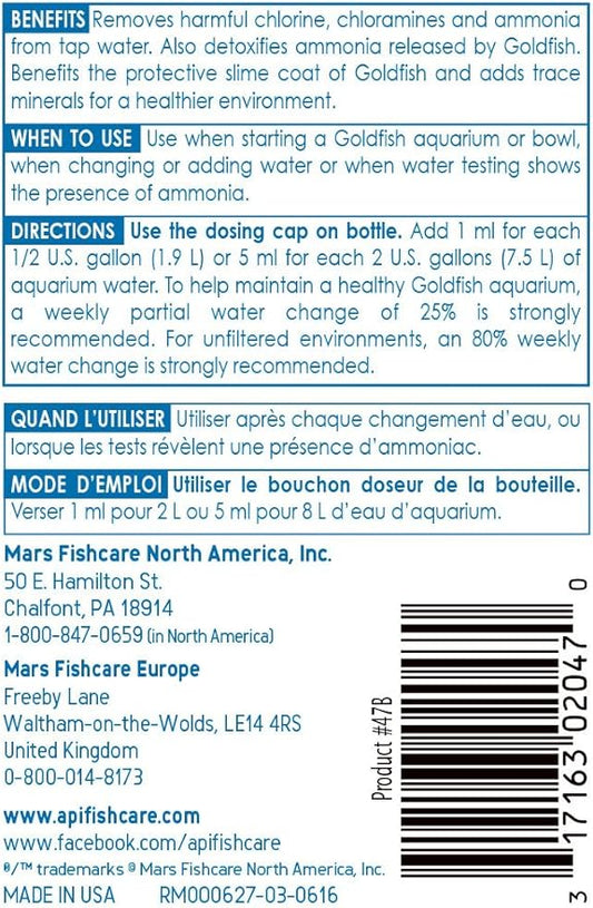 API Goldfish Protect Aquarium Water Conditioner 4-Ounce Bottle (Pack of 2)