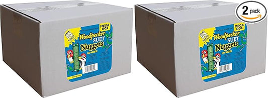 C&S Wild Bird Woodpecker Suet Nuggets Mega Box,8 Pounds,(Pack of 2)
