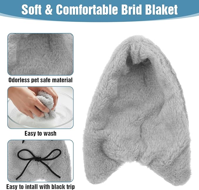Comfort Corner Fleece Bird Blanket for Cage Cuddle Nest Hanging Warmer Parrot House Cozy Birds Bed Warm Birds Shelter Bed for Cage Hanging Hammock Toy for Greys Parakeet Cockatiel Conure