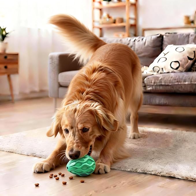 Dog Toys for Aggressive Chewers Durable Interactive Dog Chew Toys Tough Indestructible Treat Dispensing Cognitive Toys Mental Enrichment Puzzle Feeder Boredom Buster Anxiety Relief (Blue)