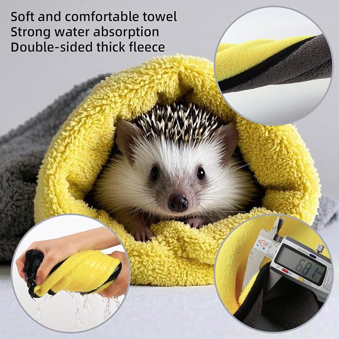 Hedgehog Bath Supplies Kit Hedgehog Bath Set Include Foldable Hedgehog Bathtub Cleaning Brush Nail Clippers Swimming Ring Towel for Small Animal