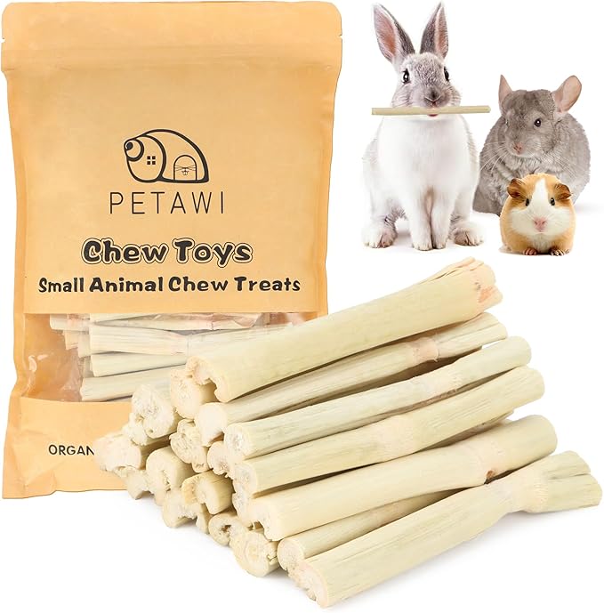 900g Sweet Bamboo Chew Sticks for Rabbits, Chinchilla Rabbit Guinea Pig Chews Sticks Toys, Natural Bunny Chews for Rabbit Molar Treats Hamster Snacks for Teeth Small Animals