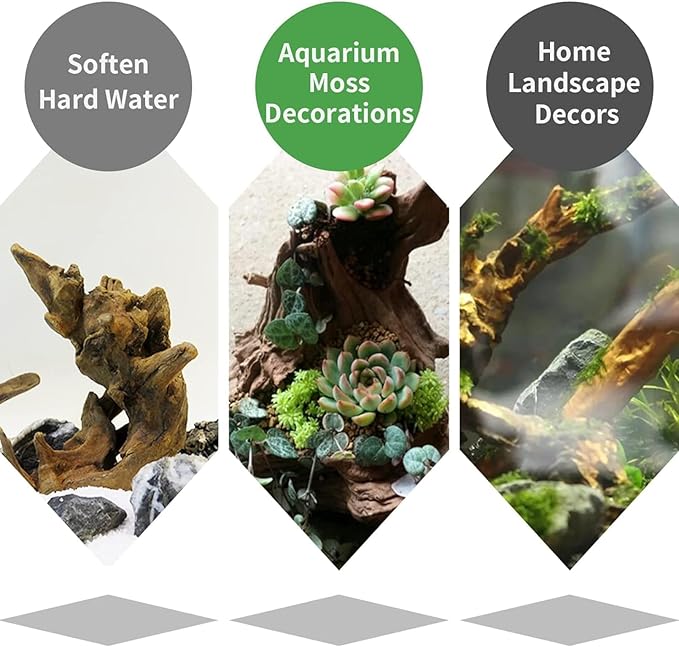 Hamiledyi Natural Large Driftwood for Aquarium 12-18 Inch Driftwood Branches Fish Tank Decoration Reptile Toy Assorted Size Reptile Habitat Decor Wood for Lizad (1 Pack)