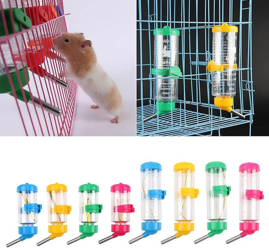 Clear Water Bottle Small Animals Water Bottle Dispenser for Small Pet Ferret Hamster Water Feed Hamster Drinker