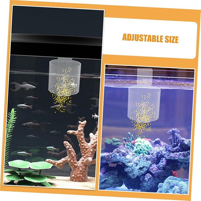 FRCOLOR Aquarium Fish Feeding Ring Fish Food Holder with Hook for Betta Shrimp Turtle Feeding