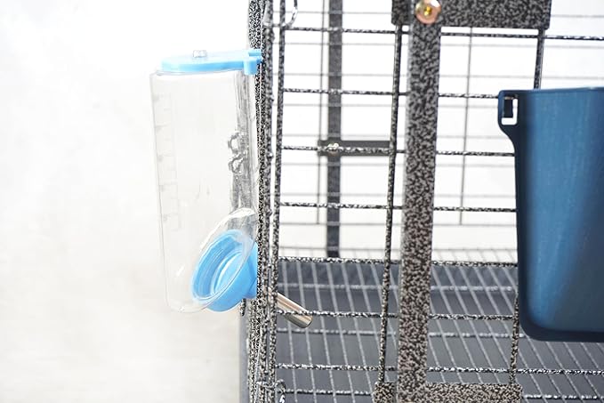 Stackable Rabbit Cage with Feeder and Water Bottle, 24 x 24 x 16 inches, Guinea Pig Ferret Bunny Hutch (2)
