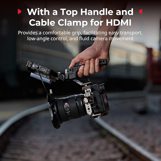 SmallRig A7 V / A7R V / A7 IV Cage Basic Kit for Sony Alpha 7 V/Alpha 7R V/Alpha 7 IV, with Quick Release Plate for Arca, Includes Top Handle/Cable Clamp for HDMI