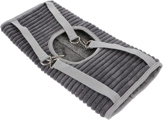 VICASKY Warm Plush Nest Ferret Hideout Nest Small Pet Hammock Hamster Hanging Tunnel Grey