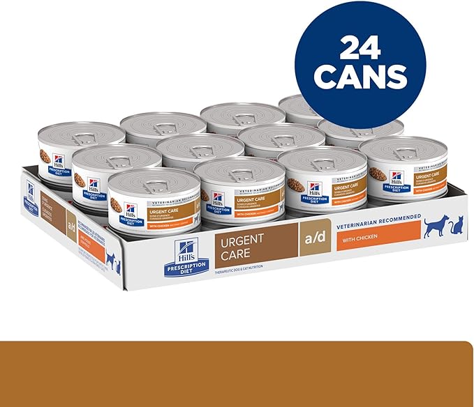 Hill's Prescription Diet a/d Urgent Care Wet Dog & Cat Food, Chicken, 5.5 oz. Cans, 24-Pack