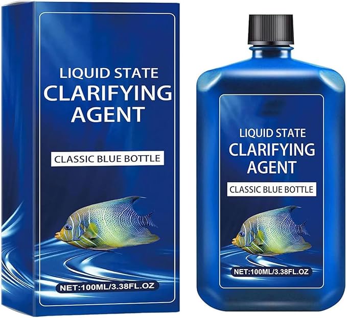 Fast-Acting Aquarium Water Clarifier, Aquarium Liquid State Clarifying Agent, Clears Cloudy Water & Maintains Clear Results, Powerful Fish Tank Water-Purification, for Freshwater (1pcs)