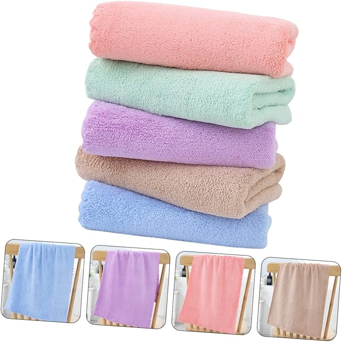 Hemoton 5-Pack Absorbent Hamster Bedding Towels Guinea Pig Cage Blankets Small Animal Bath Towels Soft and Quick-Dry PET for Rabbits and Other Small Pets