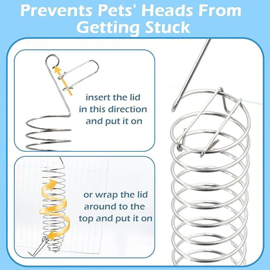 2Pcs Rat Enrichment Toys, 304 Stainless Steel Rat Foraging Toy for Fruit Vegetable Holder, Fancy Mice Cage Accessories Puzzle Toy, Hanging Rodent Toys Slow Feeder, Bird Foraging for Parakeet