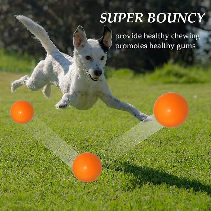 KAIKER Dog Balls Indestructible,Solid Rubber Bouncy for Dogs Aggressive Chewers Large Breed,Non-Toxic&Floating&High Elasticity,Durable Fetch Ball Medium to Chew,Play and Training.