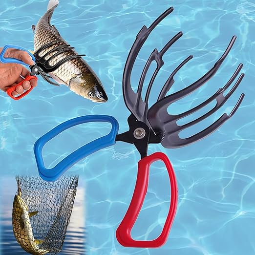3 Claw Fish Gripper, Fishing Pliers Gripper, 2026 New Multifunctional Metal Fish Control Clamp Forceps, for Catch Most Freshwater Fish Fishing Accessories (3 Claw Fish Gripper)