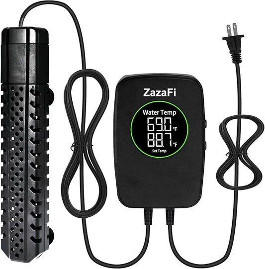 Aquarium Heater 200W, Fish Tank Heater with High-Temperature Protection and Turtle Tank Heater with Automatic Power-Off When Leaving Seawater or Freshwater.