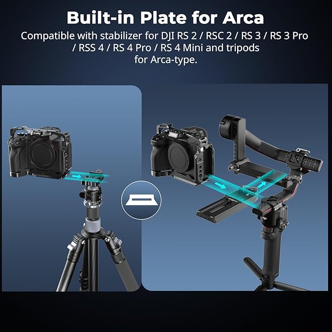 SmallRig HawkLock Quick Release Full Cage for Sony Alpha 7R V/Alpha 7 IV/Alpha 7S III/Alpha 1 / Alpha 7R IV/Alpha 7 V, Built-in Quick Release Plate for Arca, Cold Shoes (Upgraded Version)
