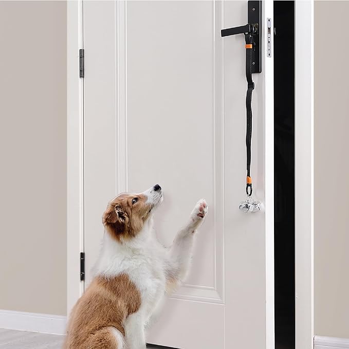 SVD.PET 2 Packs Dog Doorbells to Go Outside for Potty Training, Puppy Dog Bells with Hanging Ring Attachable to Door Knob or Anywhere Near The Door, Height Adjustable, Loud Jingle Bells (Army Green)