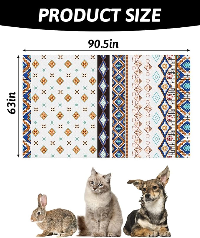 BNOSDM 91" X 63" Extra Large Bunny Cage Liner Washable Guinea Pig Mat Large Animals Mats Animal Pads for Floor Indoor Rabbit Carpet for Chinchillas Cats Ferrets Dogs