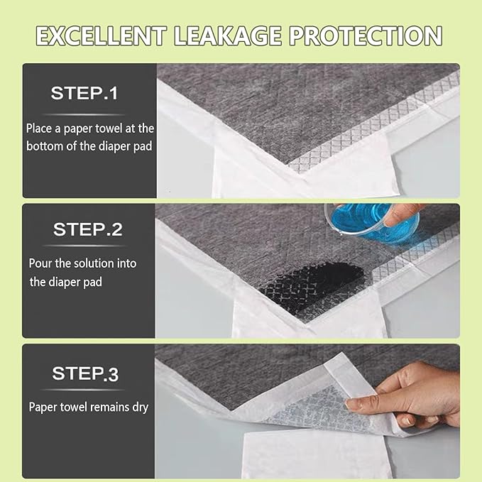 Rabbit Pee Pads, Pet Toilet/Potty Training Pads, 100PCS All Absorb & Odor Control Disposable Cage Liners with Quick-Dry Surface for Guinea Pigs Puppy Chinchillas Hamsters Ferrets Hedgehog Cat