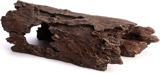 Orchid Valley Reptile Hide, Fish Tank Accessories. Medium 10" Hollow Log for Aquarium, Lizard Hide Tank Decoration, Natural Looking Habitat or Betta Fish Tank Decoration for Hiding