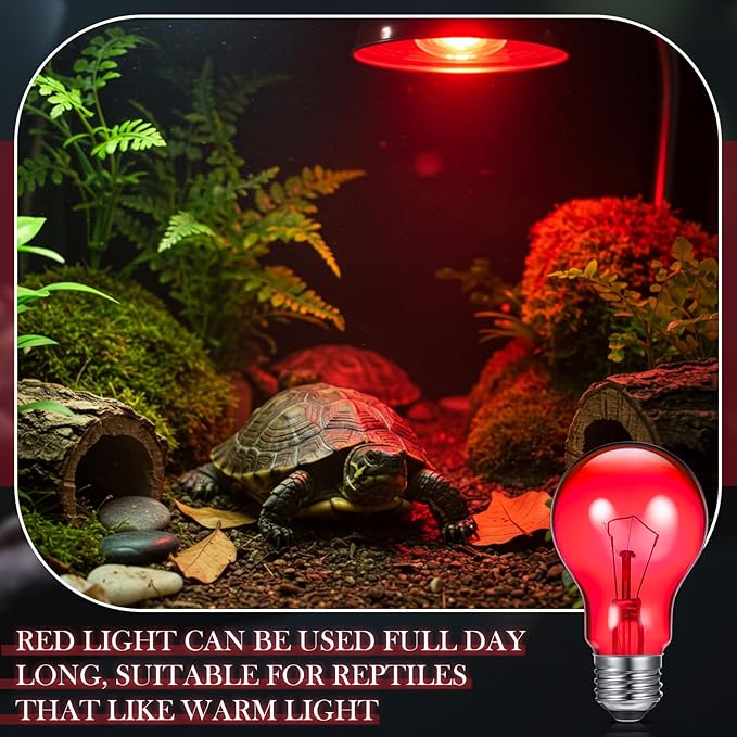 Retisee 4 Pack 100 Watt Heat Lamp Bulbs for Reptiles 120v Infrared Night Lamp and Day Blue Light Heat Bulb Day and Night Reptile Bulb for or Chicks, Puppies, Bearded Dragon, Snake, Turtle