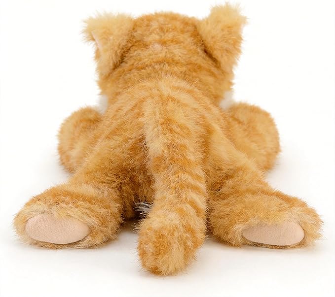 Cute Orange Cat Stuffed Animal Plush Toy - Weighted & Soft, Cute Small Plushie Gift for Kids, Girls, Boys, Adults. 8 inches