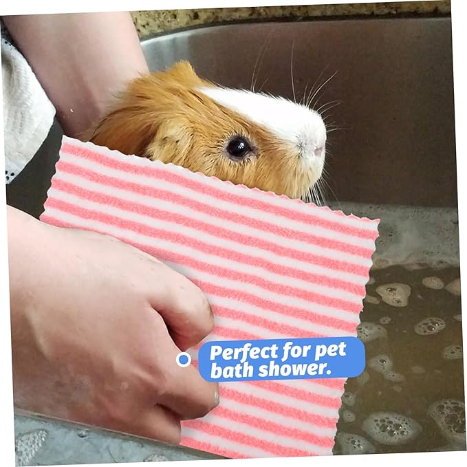 5PCS Coral Fleece Towels for Guinea Pigs Soft Bath Towels and Cage Liners Small Animal Supplies for Hamsters Cushions and Bedding