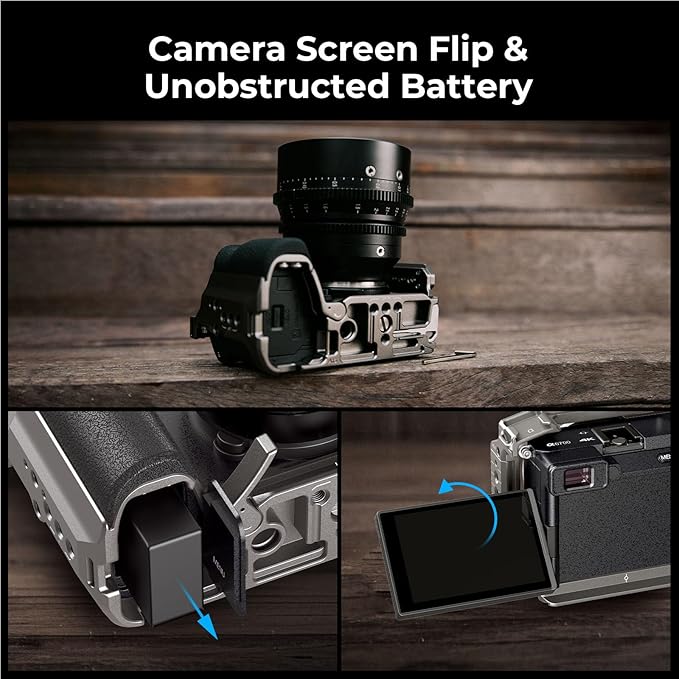 SmallRig Hawklock Quick Release Cage Kit for Sony Alpha 6700, with Multiple Mounting Interfaces and Built-in Quick Release Plate for Arca-Swiss Plate and NATO Rail, with Cable Clamp for HDMI - 5060