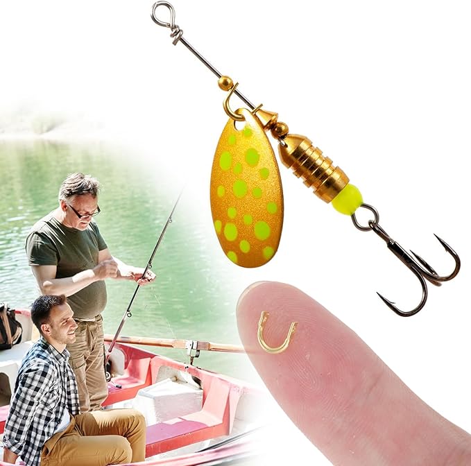 120 PCS Fishing Clevis Easy Spin U-Shaped Brass Links, Quick Changing Fishing Spinner Clevis Spinnerbait Spinner Blade for Lure Making Fish Freshwater Saltwater