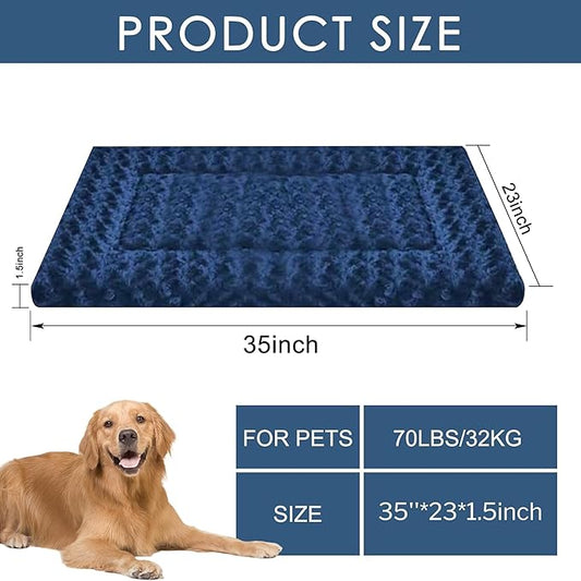 Dog Bed Mat - Comfortable Kennel Pad, Multi-Purpose Crate Bed for Dogs & Cats, Soft Support