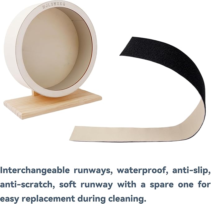 11.42IN Hamster Silent Exercise Wheel – Wooden Hamster Wheel with Removable Washable Track, Quiet Wheel for Gerbils, Mice, Small Pets – Prevents Boredom Depression