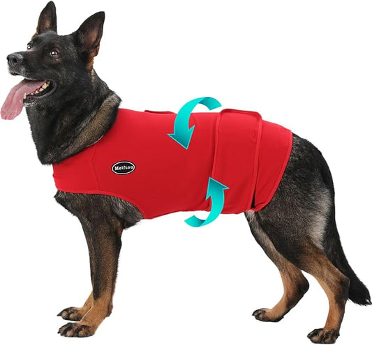 Meifsou Dog Anxiety Vest, Skin-Friendly Thunder Jacket for Dogs, Dog Calming Shirt for Thunder, Fireworks, Vet Visits and Separation - Keep Pet Calm Without Medicine, Fit for Small Medium Large Dogs
