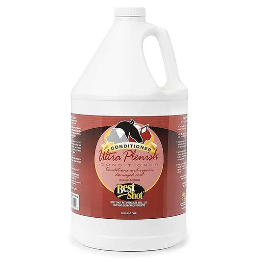 Best Shot Ultra Plenish Conditioner, Coat Release Technology, Ideal Pet Grooming Supplies, Moisturizing Conditioner for Dogs, Cats, and Horses, 1 Gallon