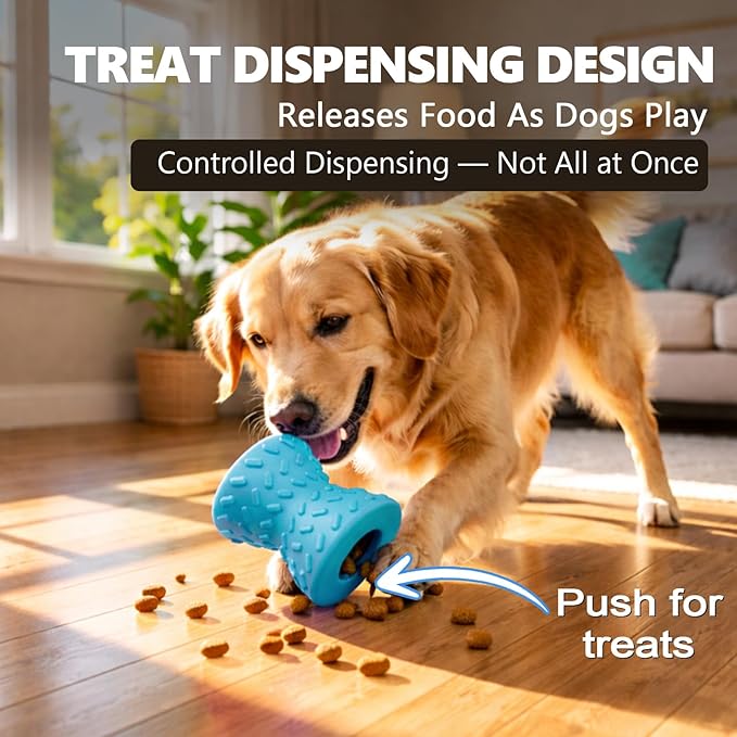 Dog Puzzle Toy – Interactive Treat Dispensing Dog Toy to Keep Dogs Busy, Mental Stimulation & Boredom Relief Toy for Indoor Play, Small & Medium Dogs