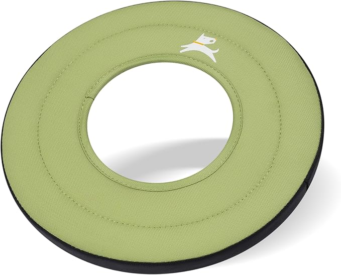 OllyDog Mini Super Flyer, Floating Dog Disc for Water Play – Soft Durable Dog Fetch Toy, Eco-Friendly Recycled Material, Gentle on Teeth, Lightweight Flying Disc for Medium, Small Dogs (Palm, 9")