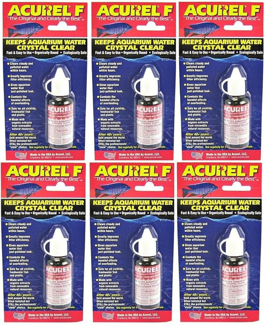 Acurel F Water Clarifier 1.06 fl.oz 25ml, Pack of 6, 25 ml