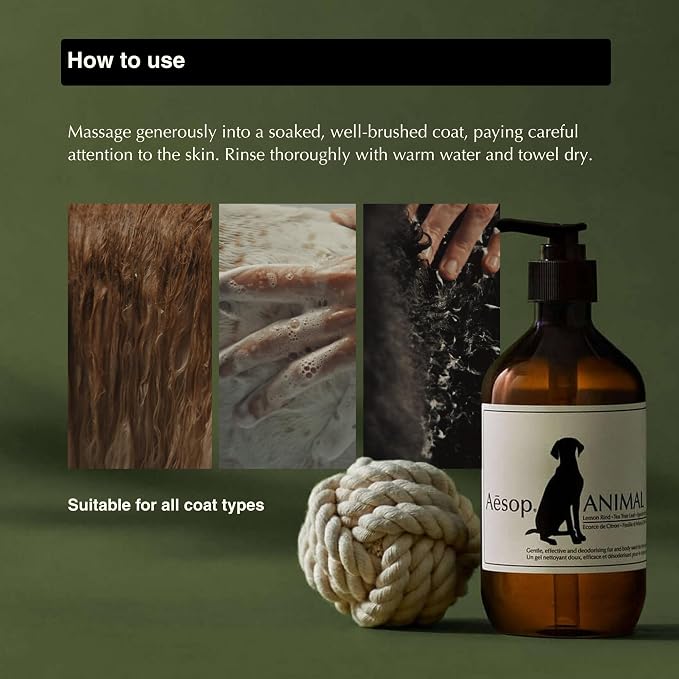 Aesop Pet Shampoo | Mild Dog Shampoo and Coat Wash that Gently Cleanses and Calms Skin with Odor Control | Fresh and Citrus Scent | Vegan, Paraben, & Cruelty Free | 16.9 oz