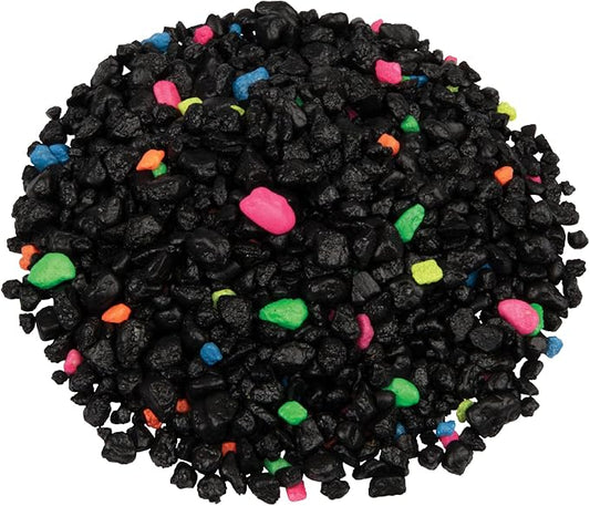 GloFish Aquarium Gravel, Fish Tank Gravel, Black With Fluorescent Accents, Compliments GloFish Tanks, 5 lb Bag