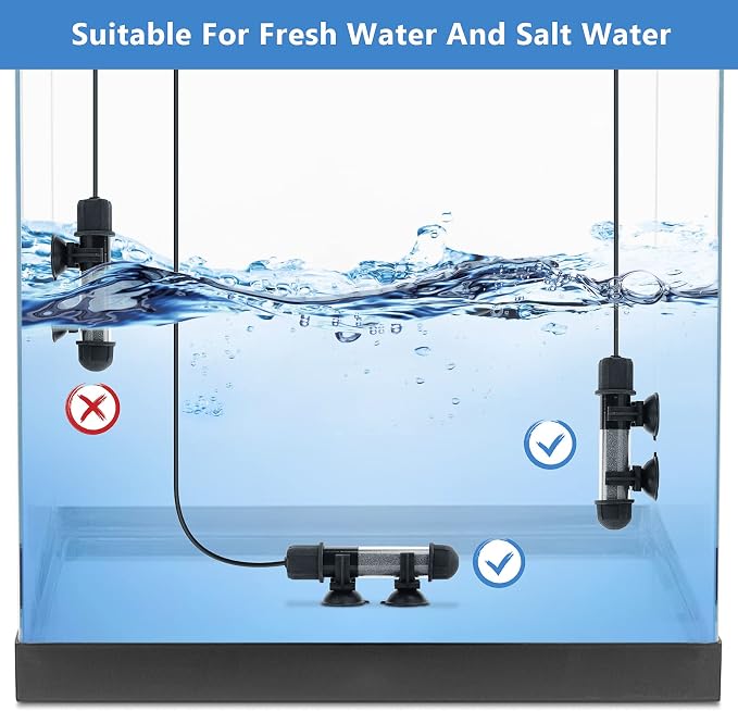 hygger Small Aquarium Betta Heater, Submersible Fish Tank Heater 10W/25W/50W/100W with LED Digital Display, Suitable for Marine Saltwater and Freshwater up to 5/10/16/26 Gallon