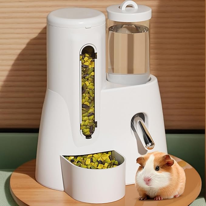 Guinea Pig Water Bottle Hamster Bottle with Stand Automatic Feeder and No Drip Water Dispenser Large Capacity Leakproof Automatic Feeder Cage Accessories for Small Animals
