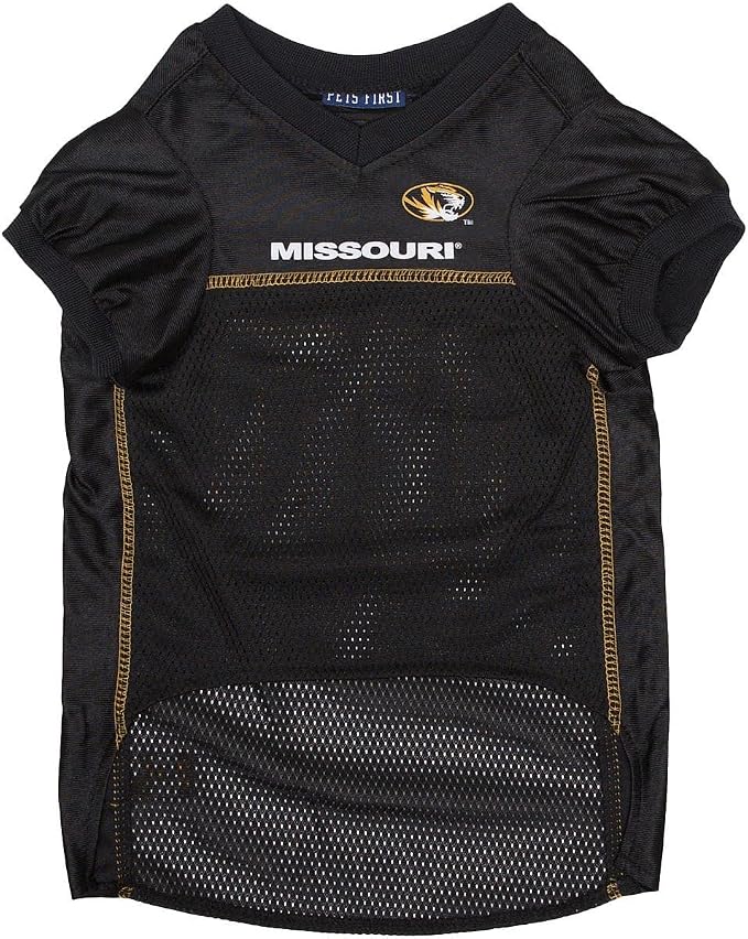 Pets First NCAA College Missouri Tigers Mesh Jersey for DOGS & CATS, Medium. Licensed Dog Jersey with your Favorite Football/Basketball College Team
