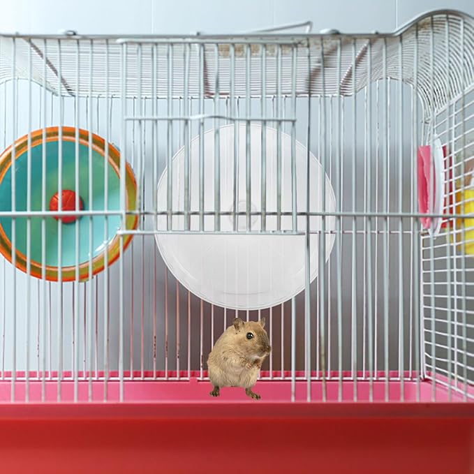 Toddmomy Silent Hamster Running Wheel Large 12-Inch Exercise Wheel for Hamsters Chinchillas Gerbils Sturdy Crystal Design Dual Bearings for Smooth Operation