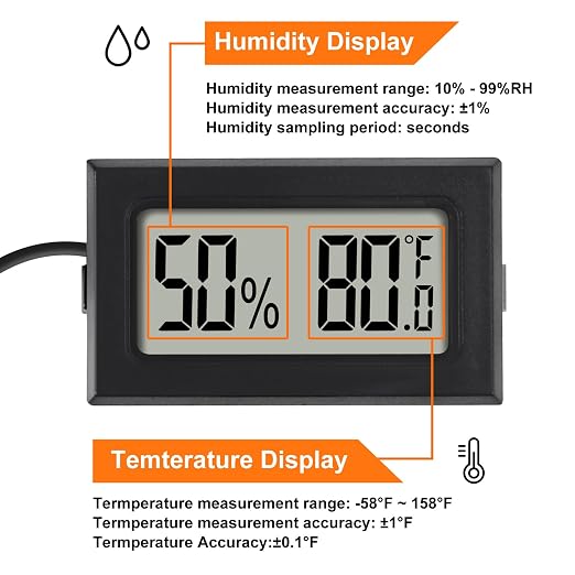 10Pcs Mini Digital Thermometer Hygrometer Gauge Indoor with Probe Sensor LCD Display Meter Temperature Humidity Fahrenheit or Celsius Meter for Incubator Plant Tank Garden -℉