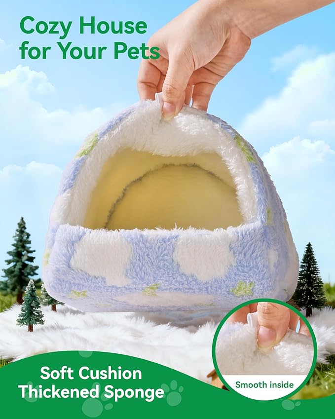 Hamster Hideout Hamster House,Washable Guinea Pig Cage Small Animal Cage Accessories for Mouse Chinchillas Hamsters Hedgehogs Ferrets Bearded Dragons and Rats
