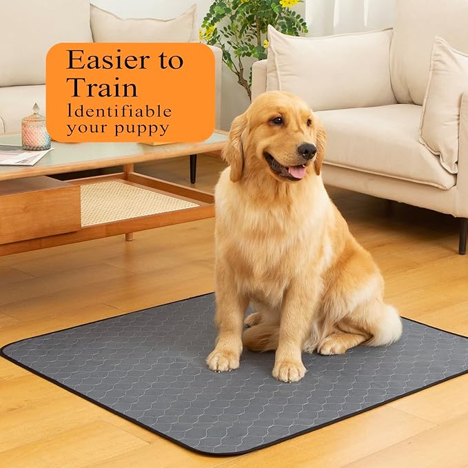 Bunlitent Washable Pee Pads for Dogs 5 Pack, 36x41, Reusable Puppy Pads, Dog Training Pads with Quick Dry, Anti-Slip Dog Cat Pee Pads, Whelping Pads, Potty Pad