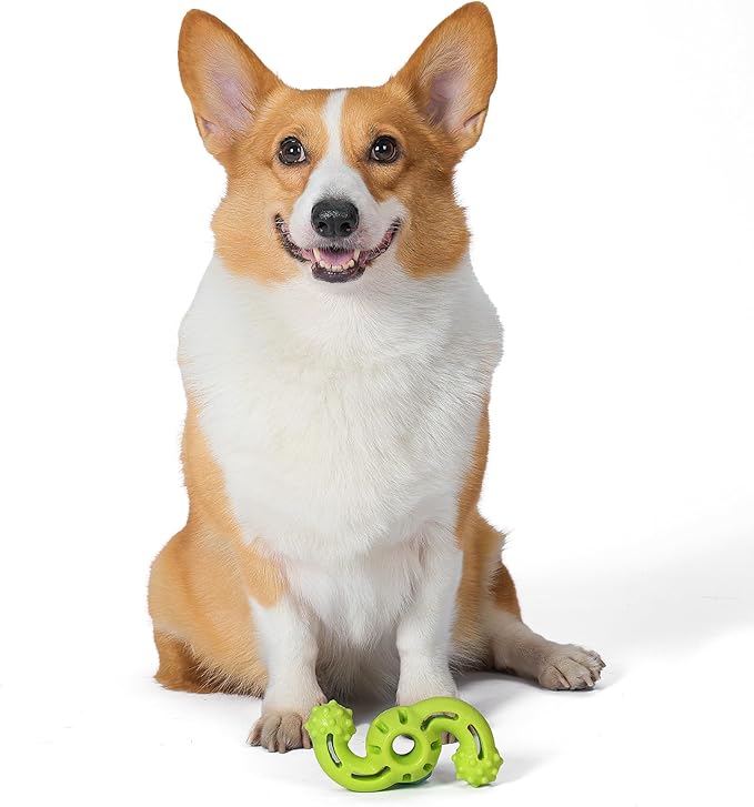 Arm & Hammer Nubbies Dog Dental Chew Toy, TPR Wave, Mint Flavor, for Gentle Chewers, Helps Reduce Plaque and Tartar Buildup, Baking Soda Infused, No Stuffing Designs
